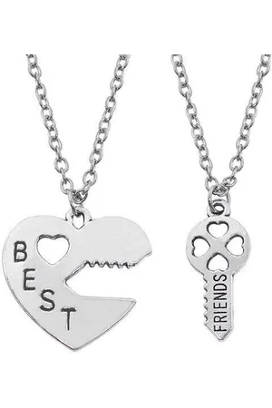 Kasey Vriendschapsketting - bff ketting - 2 stuks - Hart en Sleutel