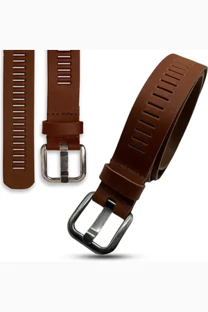 ARIES Heren Riem - Leren Riem - Lederen Riem - Past Altijd - Mat - 115 cm - 4 cm breed - - Totale lengte 130 cm