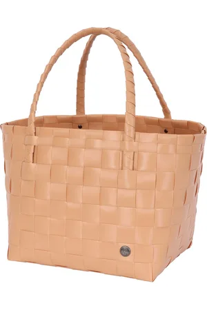 Handed By Duurzame handgevlochten boodschappentas - Shopper - Weekendtas - Strandtas -Sporttas - Paris - oranje-meloen - orange melon