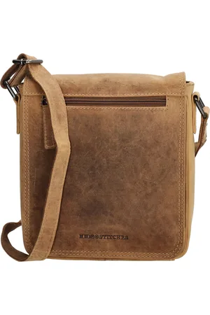 Hide & Stitches Idaho Crossbody Schoudertas Messenger bag - 100% Leder