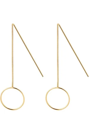 JUULRY Plated Hangende Oorbellen Met Kleine Cirkel