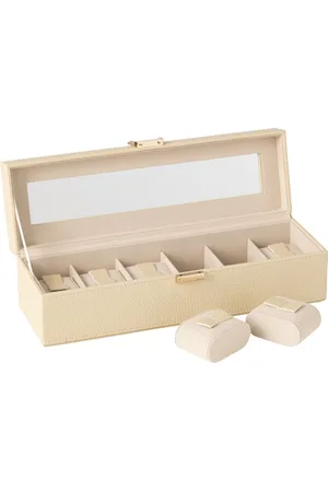 J-line Horlogedoos 6 Compartimenten Kunstleder - 34x10.5x10cm
