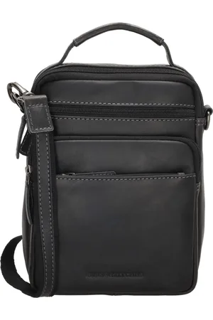 Hide & Stitches Japura Crossbody Schoudertas Handige Ritsvakken - 100% Leder - - 100% Leer