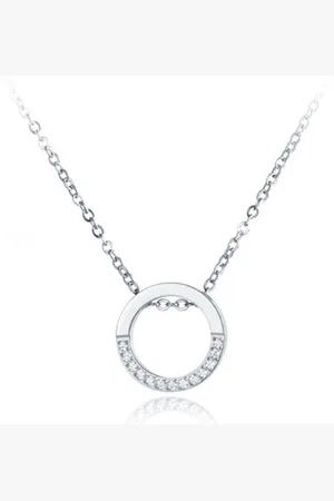 Cilla Jewels Dames ketting Edelstaal Zircon Circle