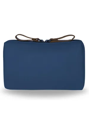 Ainy Make Up Tasje blauw - compacte organizer 15x11x6cm voor cosmetica en skincare - waterbestendig tas - toilettas dames voor make-up, sieraden en meer. De luxe beautycase voor tafel bureau of onderweg | Moederdag cadeau