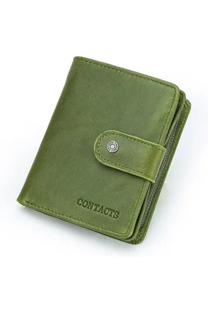 Contacts Leren portemonnee heren leer - portefeuille heren - mannen cadeautjes cadeau voor man - portemonnee heren pasjes houder - Top kwaliteit Leer
