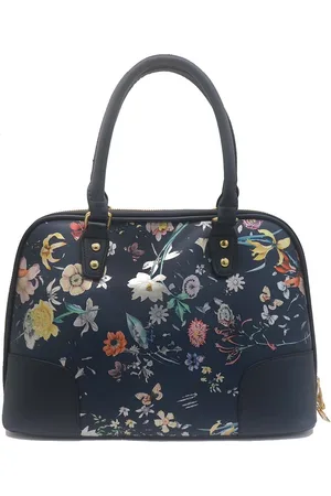 Merkloos Tas Dames - Handtas met Bloemen - PU Kunstleer - 30x24x12 cm