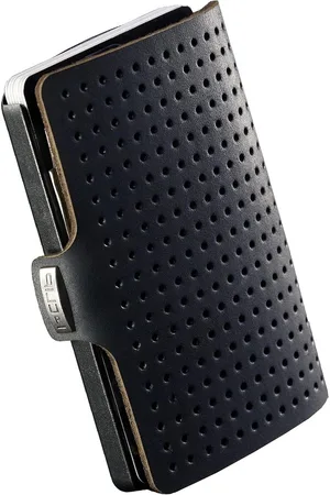 Merkloos Original Mini Portemonnee met Geldclip - Slanke Leren Portemonnee - Premium Kaartetui - AdvantageR Zwart