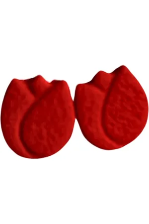 2 Love It Tulp R - Oorknopjes - 1.3 x 1.3 cm - Stainless steel -Polymeerklei - Lichtgewicht