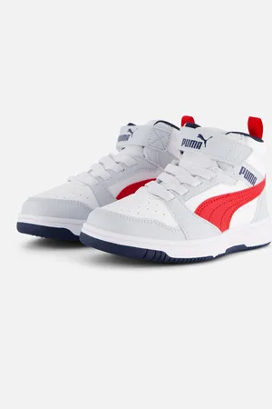 PUMA Rebound V6 Mid AC+ PS FALSE Sneakers - Silver Mist-Club Navy-For All Time Red