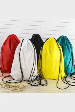 Merkloos Gymtas Met Rijgkoord - Nylon Rugzakjes – Nylon Rugzak –