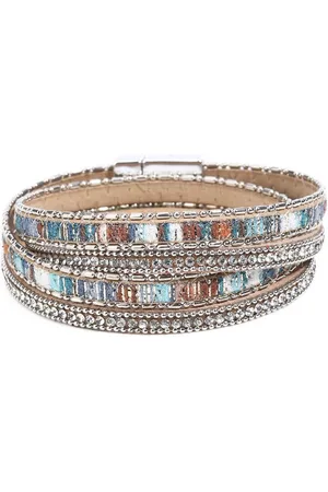 Montebello Armband Perri - Pu Leer - Strass - 38cm
