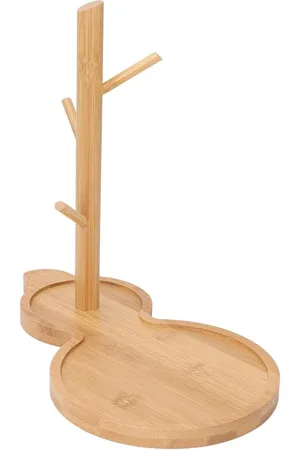 Merkloos Sleutelhouder Houten - Dienblad Ondersteuning - Kleine Houten Stand - Sieraden Organizer - Sieraden Display Houder - Sieraden Boom Ketting Armband