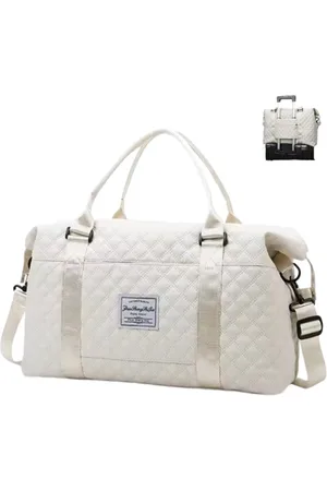 Merkloos CarryQuest® - Weekender Handbagage-Perfecte reistas voor stijlvolle vrouwen!-Hoogwaardig nylon-Trolley sleeve-Natte tas-27x55x18cm-0,55kg-Zacht-Handbagage