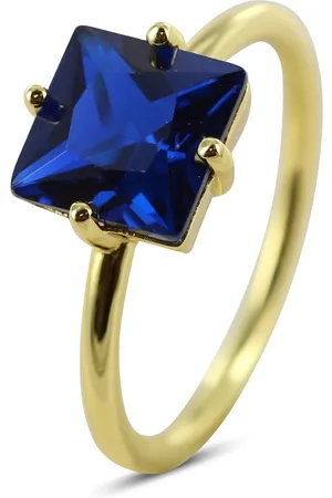 Silventi 9SIL-22551 Zilveren Ring - Dames - Zirkonia - Vierkant - 8 mm -