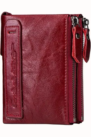 Contacts Leren portemonnee heren Crazy Horse Leather - portefeuille heren - mannen cadeautjes cadeau voor man - portemonnee heren pasjes houder - Top kwaliteit Leer