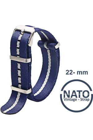 Merkloos 22mm Nato Strap - Vintage James Bond - Nato Strap collectie - Mannen - Horlogebanden - 22 mm bandbreedte