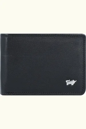 Braun büffel Braun Büffel Leren Portemonnee GOLF Edition Small 4 Card Wallet Zwart