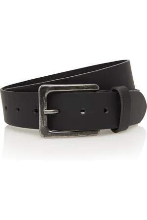 Timbelt 4cm zwarte riem - jeans riem - - 100% leder