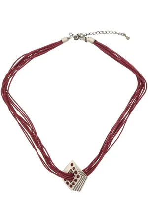 Behave Ketting met ruit hanger en steentjes 40 cm