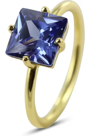 Silventi 9SIL-22555 Zilveren Ring - Dames - Zirkonia - Vierkant - 8 mm -