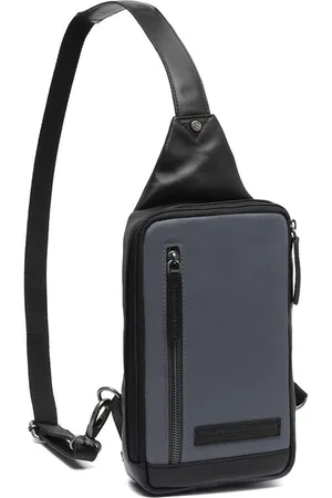Chesterfield Leren Crossbody Tas Lichtgrijs Salla