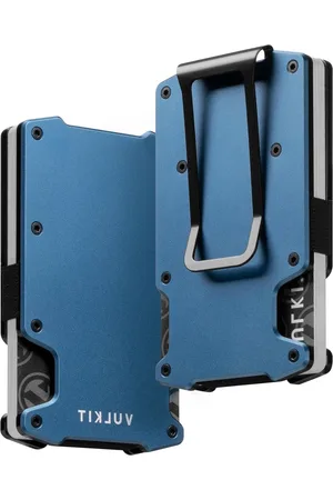 Merkloos Geldclip Slanke Minimalistische Aluminium Metalen Portemonnee RFID-blokkeerkaarthouder voor Heren met Creditcardhouder
