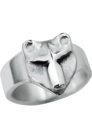 AuBor ®. Zilveren ring. De beer "Otso" - 21.5mm