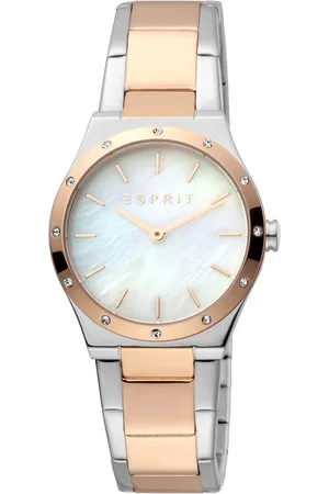 Pierre Cardin Millner dames horloge Chelsea - polshorloge - goudkleurig en witte plat - elegante horloge