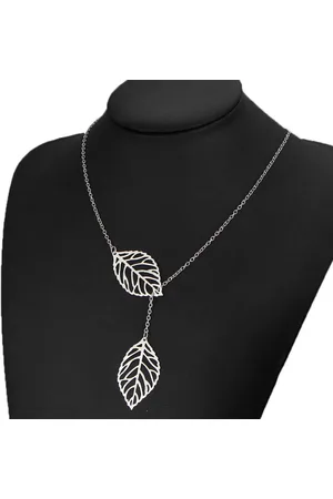 Joboly Blad Blaadje Bloem Veer Ketting Verstelbaar - Dames - - 45 cm
