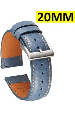 Merkloos Lederen Horloge Band - Horlogebandje - Universeel - 20MM