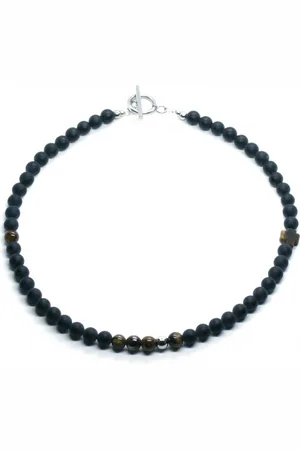 IBIZA MEN MENS JEWELLERY Jongens ketting onyx 36cm - IbizaMen Kids