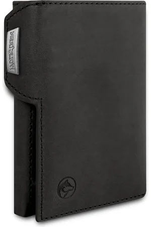 Merkloos Slim Wallet 11 kaarten - mini portemonnee heren met muntvak - RFID-blocker - Credit Card Holder - Vintage