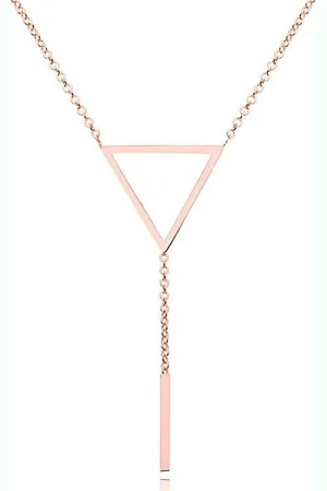 Cilla Jewels Dames ketting Edelstaal Verguld Driehoek Staaf