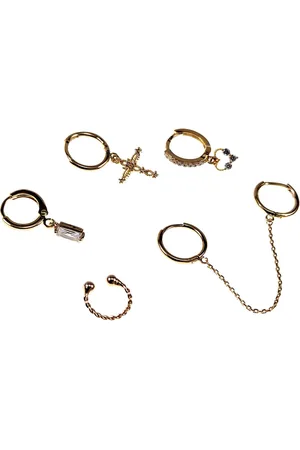 Dottilove Oorringen Set - 6 stuks - Dames Oorbellen - 14K Geelgoud verguld - Sieraden