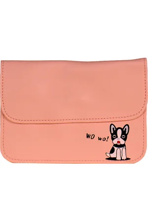 S.Y.W Schoudertasje met hondje Wo Wo - 12,5x18cm