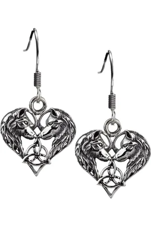 etNox Oorbellen wolf hart (O4022)