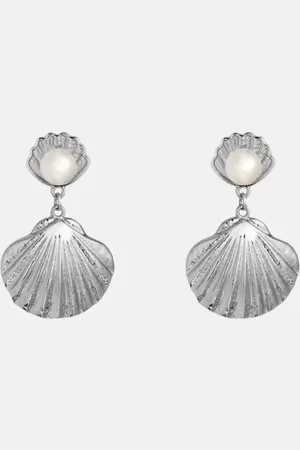 Margot Bardot Ariel Pearl Shell Oorbellen Silver