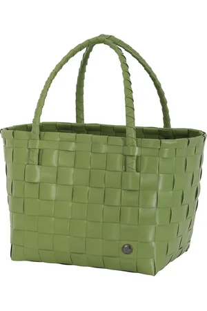 Handed By Duurzame handgevlochten boodschappentas - Shopper - Weekendtas - Strandtas - Sporttas - Paris - groen - pickle Green