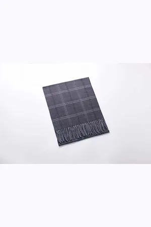 Fliex Sjaal - wintersjaal - heren - geruit - grijs