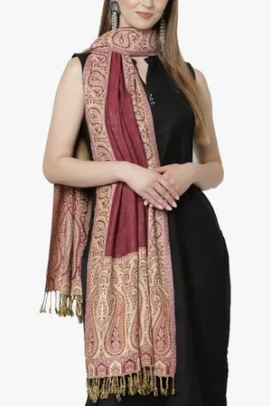 N3 Collecties Zachte viscose omkeerbare Paisley Design stola