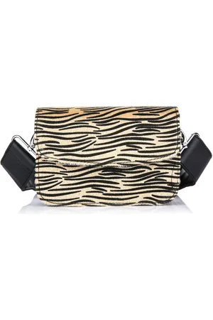 Merkloos Crossbody Tas Tijger - Afneembaar, Verstelbaar Hengsel - Zebra Imitatie Vacht - Zwart/Beige