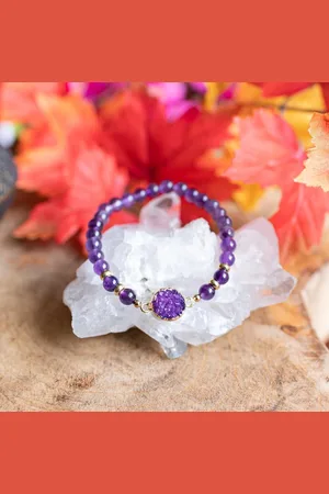 Spiru Edelstenen Armband Amethist met Cluster