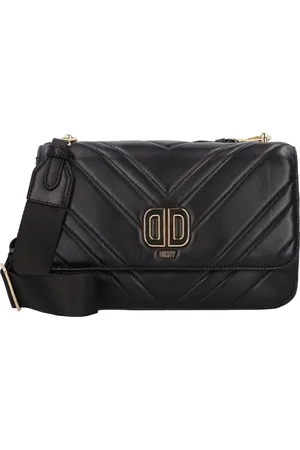 DKNY Leren Schoudertas Avondtas Delphine Shoulder Bag Zwart