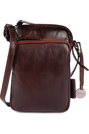 Genicci CROSSBODY TELEFOONTAS BLISS DONKER BRUIN