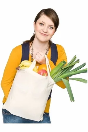 Bella Katoenen boodschappen tas - 12x - naturel - 100% katoen - draagtasjes - 38 x 42 cm - boodschappentasjes - goodie bags