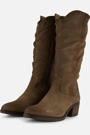 Aqa Hoge laarzen taupe Suede - Dames
