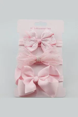 Merkloos Set Schattige Haarbanden Strik voor Baby en Kind