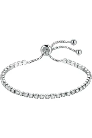 Fako Bijoux® Dames Armband Zirkonia Transparant - 2.5mm - Verstelbaar - Cadeau - Verjaardag - Vrouw