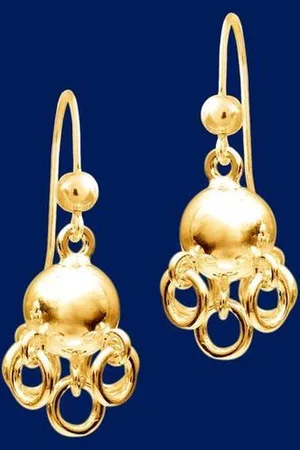 AuBor Oorbellen, hang, Gouden wiegbal